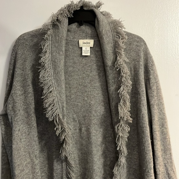 Neiman Marcus cashmere grey duster - Picture 2 of 4